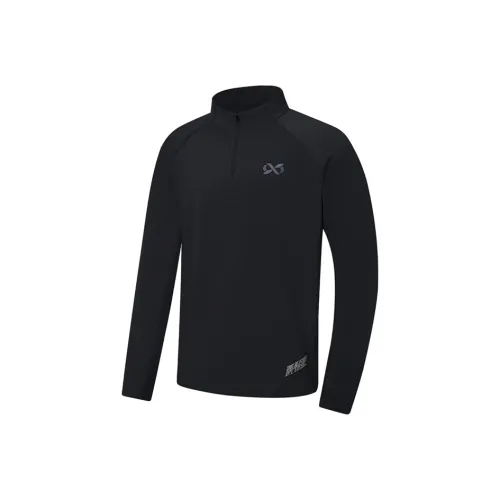 XTEP Глубокий черный Мужская футболка с коротким рукавом