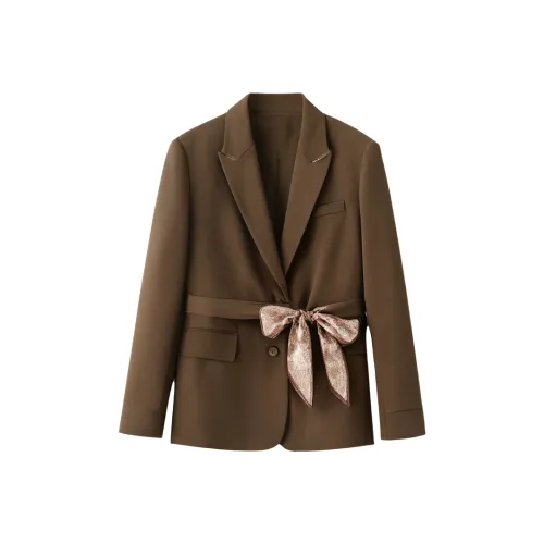 LUYOUYE Mocha Maple Sugar Brown Women's Business Suit