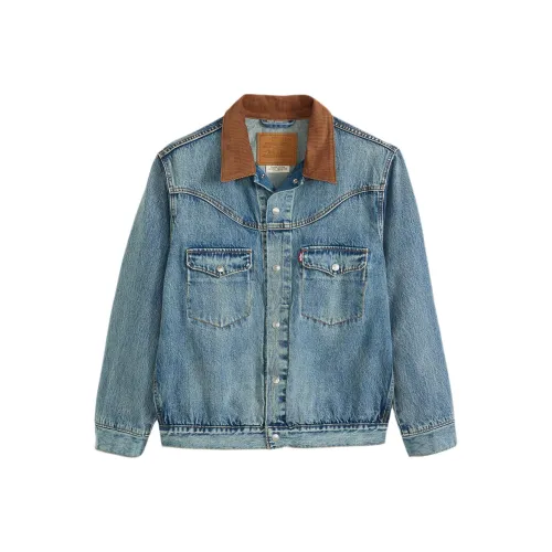 Levis Blue Men's Denim Jackets Левис Синий Мужские Джинсовые Куртки