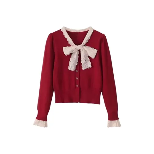 OURUOKE Красный Женский Трикотаж