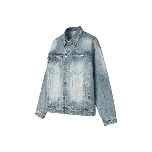 REMODUTION Винтажный синий унисекс джинсовые куртки