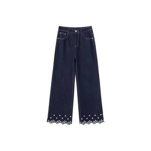 TINGTI Темно-синие женские джинсы