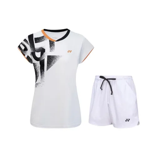 YONEX Комплекты (Белый топ + Белый низ) Женские Повседневные костюмы