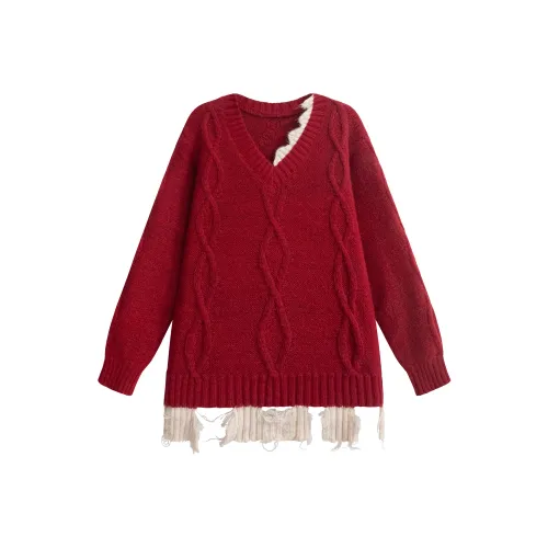 UNIFREE Красный Женский Свитер