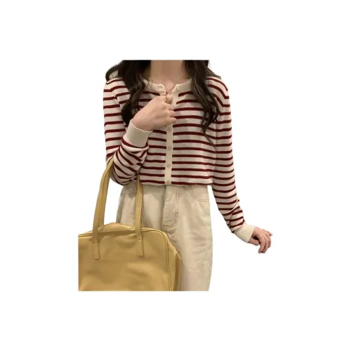 AHRTB Красный и Белый Полосы Женская Трикотажная