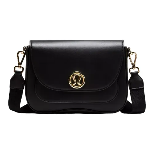 Lululemon Искусственная кожа Сумка через плечо Стандартная Женская Черная