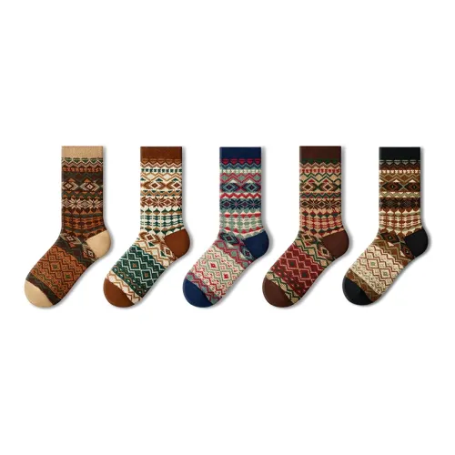 PRIMEET Этнический стиль Носки Crew Унисекс MID Носки до икры