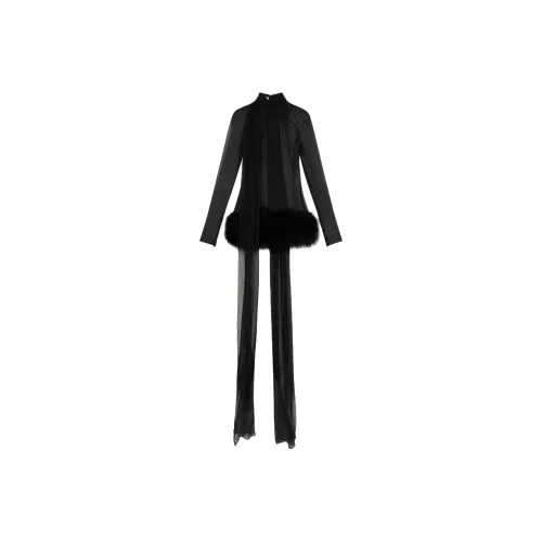 Blumarine Длинное платье с длинными рукавами женское