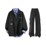 Чёрный + Чёрный Брюки