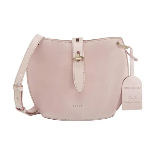 Furla Net Collection Телячья кожа Ведрообразная сумка Сумка через плечо Мини Женская Розовая