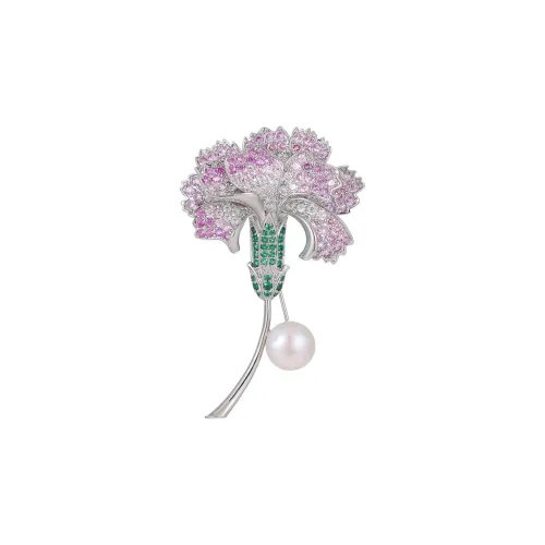 Фиолетовый пресноводный жемчуг броши женские