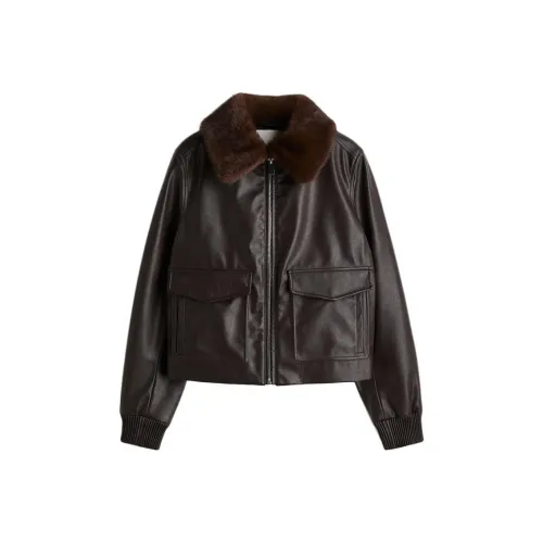 H M Темно-коричневый женский короткий пальто