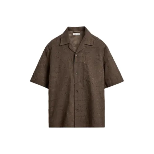 ZARA Коричневый Мужские Рубашки