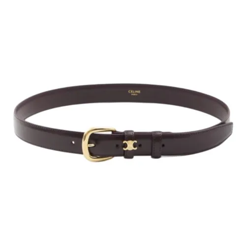 CELINE Телячья кожа Кожаные ремни Женские Бордовый