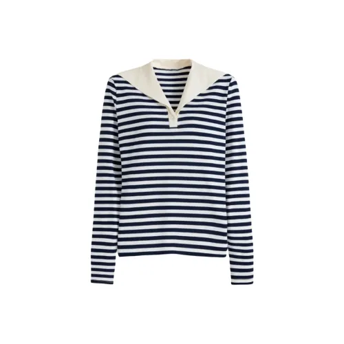 LUYOUYE Темно-синий синий экрю длинный рукав женские футболки