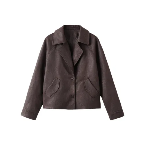 LUYOUYE Шоколадно-коричневый Женский Куртки