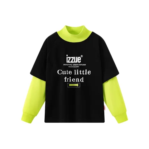 Izzue Мальчики и девочки Водолазка Mock Два предмета Длинный рукав Т-рубашка