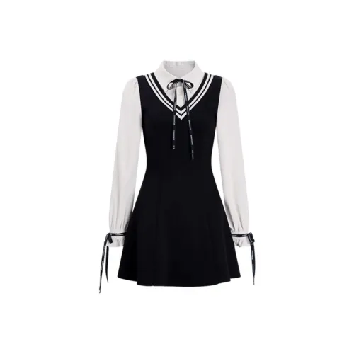 GORGEOUSIDEA Длинное платье с длинными рукавами женское