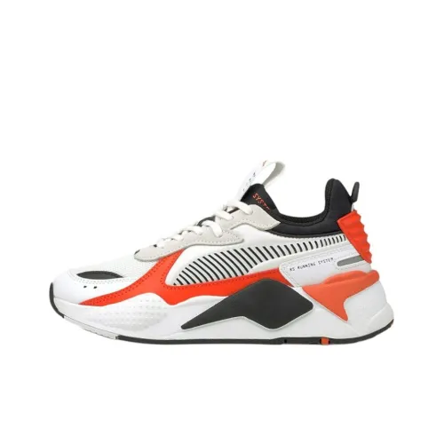 PUMA RS X Mix Белый Tigerlily Амортизация Легкий Повседневная обувь Черно-желтый Подростки