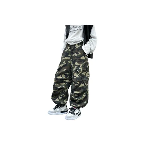 ZHIO Камуфляж Школьный возраст Карго Брюки