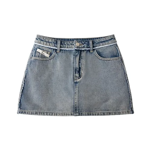 UENA Винтажная синяя юбка в наличии женские джинсовые короткие юбки