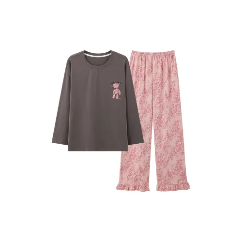 QIAOJIAREN Шоколад Женские Пижамные Комплекты