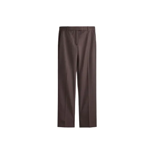 H M Темно-коричневые женские брюки для костюма