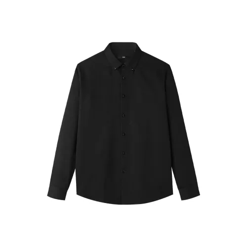 HLA Черный узор Q1 Мужская рубашка