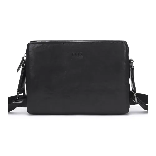 ELLE HOMME Сумка через плечо из коровьей кожи Мужская Черная