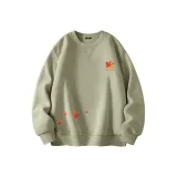 [Spring Autumn] Серый Горох Зеленый (Ma Градиент Кленовый Логотип на груди _Ma Fluttering Кленовый Подстрочный)