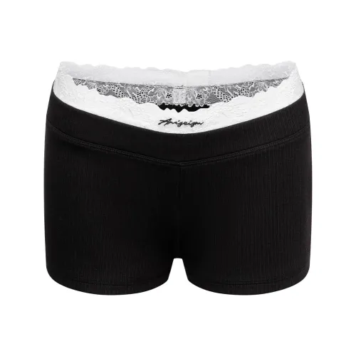 Ariseism Кружевная отделка плотное прилегание шорты для женских повседневный женский