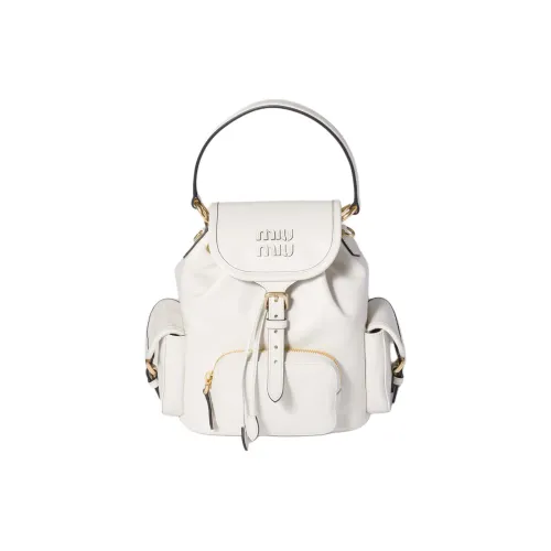 MIU MIU Коровья кожа Carry Рюкзак Женская Белая