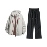 Белый топ + черные штаны