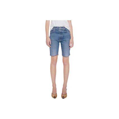 MOTHER Blue Women's Denim Shorts MOTHER Синий Женские Джинсовые Шорты