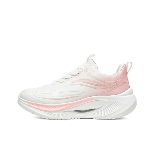 Warrior Rebound Легкий Дышащий Слип-резистентный Низкий Топ Беговые кроссовки Женские Белые Розовые