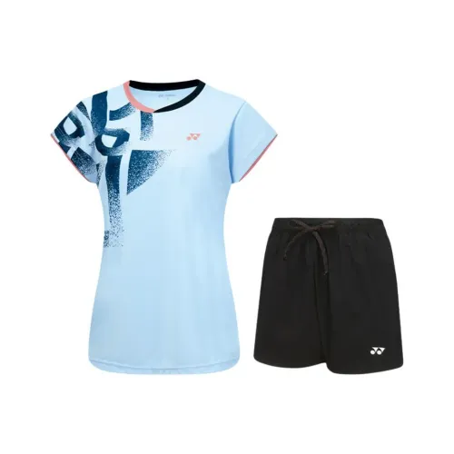 YONEX Комплекты Одежды Pearl Blue Топ + Черный Низ Женские Повседневные Костюмы