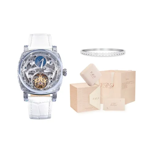 VRQ Faith Series Агаровое дерево Автоматический механический механизм Часы Женские часы Черепный циферблат