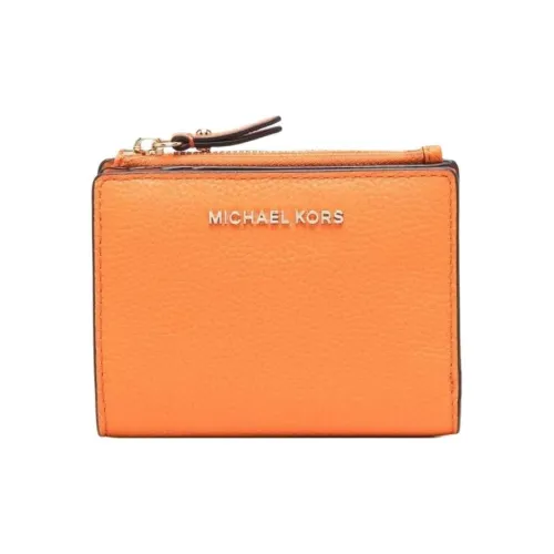 MICHAEL KORS Кожаный держатель для карт и кошелек женский оранжевый