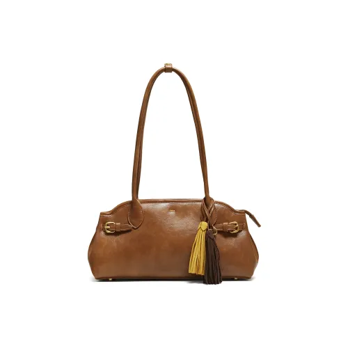 TATA Artificial Leather Shoulder Bag Medium Women's Brown Coffee