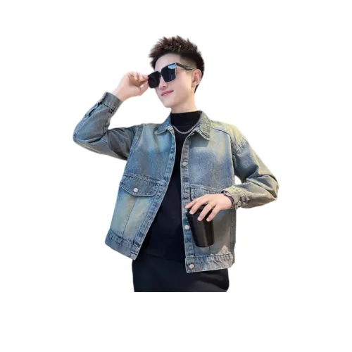 CAT'S PAW Синий Унисекс Джинсовые куртки