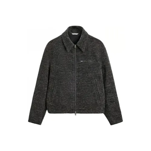 ZARA Куртки и Пальто Мужской Угольный Серый