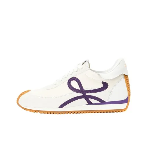LOEWE Flow Runner Low Топ Повседневная обувь Женская Фиолетовая Белая