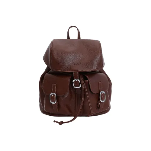 WRELS ПУ (полиуретан) Рюкзак Стандартный Винтаж Молочный Кофейный Закат Желтый Черный