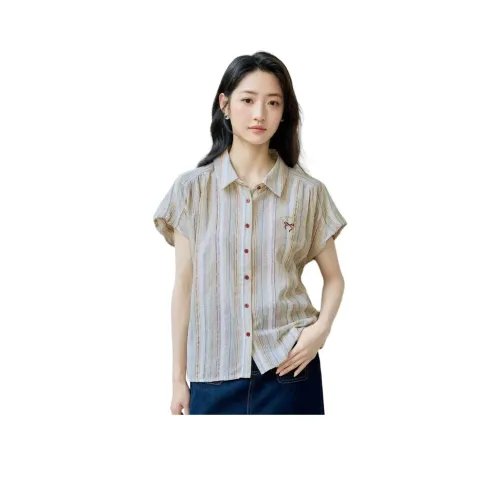 LADYXIEXIE Многоцветные полосы Женские рубашки