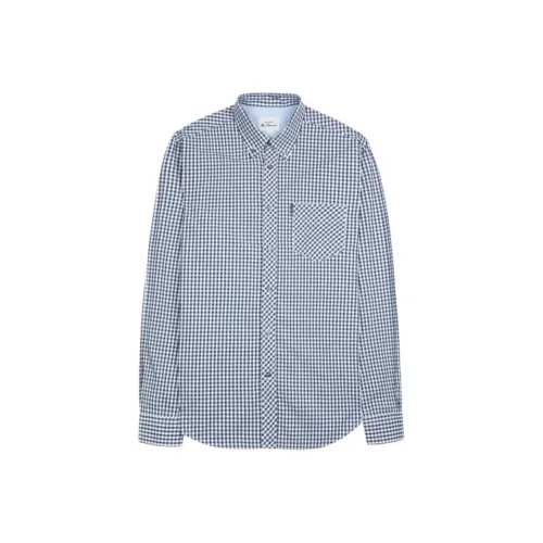 BEN SHERMAN Темно-синие мужские рубашки