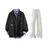 Чёрный + Серый Бежевый Брюки