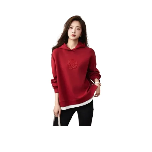 LADYXIEXIE Красный Женский Свитшот