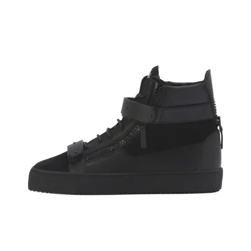 Giuseppe Zanotti GZ Coby Matt High Скейтборд Кроссовки Мужские Черные