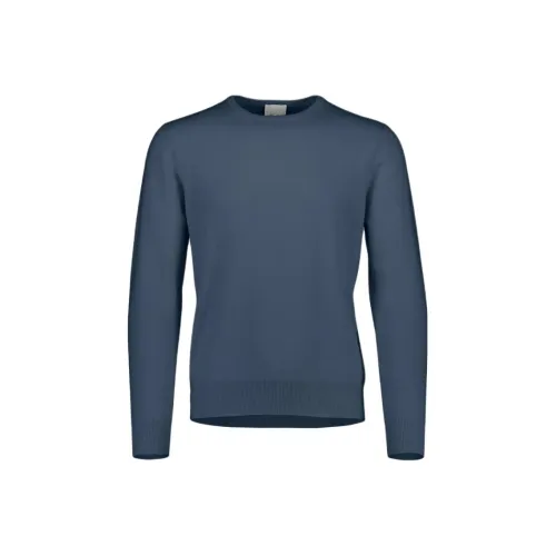 ALLUDE Синий Мужской Кашемировый Свитер