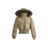 Хаки с капюшоном, хлопковый пуховик
